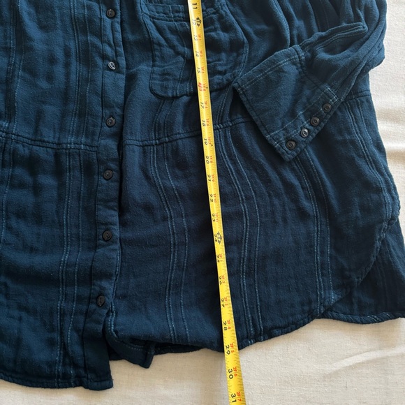 Free People Cozy Nights Oversized Gauze Button Down Tunic Top S - Picture 8 of 9